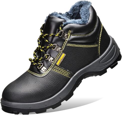 fayengan Winter Safety Shoes with Steel Toe Cap, Puncture-Proof & Shock-Absorbing Safety Trainers Mens Womens Work Boots Lightweight Non-Slip (Color : Winter, Size : 8 US) in Kuwait