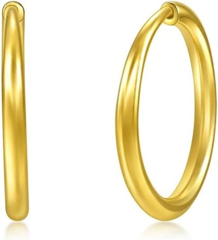CHOW SANG SANG 999.9 24K Gold Essence Hoops Earrings for Women 95436E in Kuwait