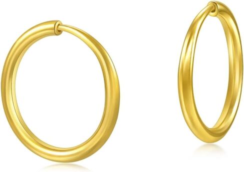 CHOW SANG SANG 999.9 24K Gold Essence Hoops Earrings for Women 95436E in Kuwait