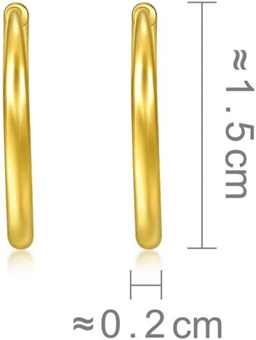 CHOW SANG SANG 999.9 24K Gold Essence Hoops Earrings for Women 95436E in Kuwait