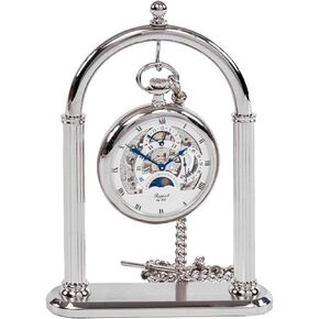 Pocket Watch Display Stand Full Arch Chrome Metal Holder for Pocket Watches, Antique Clocks, & Collectibles -Chrome finish ( Watch Not Included ) in Kuwait