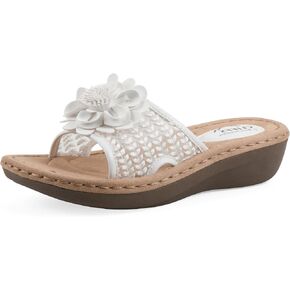 Cliffs by White Mountain Women's Cushioned Chill 2 Floral Sandal in Kuwait