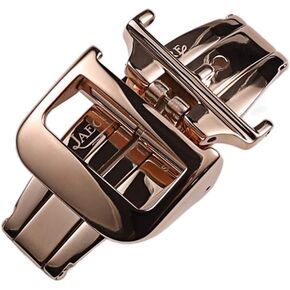 Wscebck 16 18mm Polished Silver Gold Rose-Gold Solid Stainless Steel Folding Clasp for Jaeger-LeCoultre Deployment Buckle (Color : Silver, Size : 18mm) in Saudi Arabia