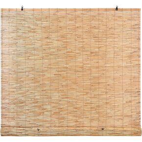 Forever Bamboo Light-Filtering Cord-Free Bamboo Reed Roll-Up Blind Shades for Windows Manual Roman Blinds Natural 60 in W x 72 in H (Pack of 2) in Saudi Arabia