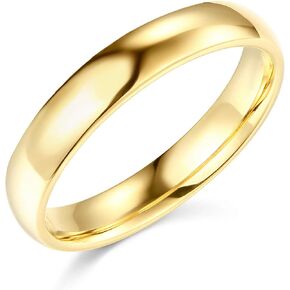 14k Yellow Gold 4mm SOLID Plain Wedding Band - Size 11 in Saudi Arabia