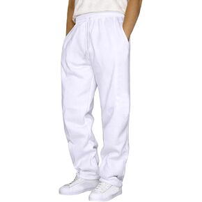 Baggy Sweatpants Men Drawstring Straight Wide Leg Casual Sweat Pants Athletic Workout Gym Jogger with Pockets in Saudi Arabia