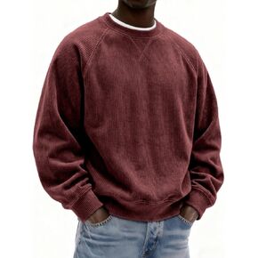 Mens Loose Crew Neck Pullover Long Sleeve Casual Sweatshirt Unisex Daily Streetwear Men Women Everyday Outfits in Saudi Arabia