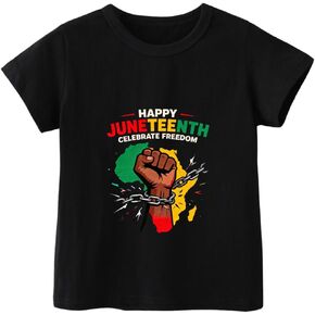 Juneteenth Shirt Kids – Happy Juneteenth Freedom Tee Boys Girls Toddler Shirt 3T-7T in Saudi Arabia