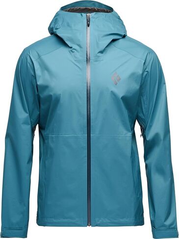 غلاف مطاطي رفيع من BLACK DIAMOND للرجال | BD.dry سترة مقاومة للماء | تمتد قذيفة المطر | Packable Hiking & Climbing Layer in Kuwait