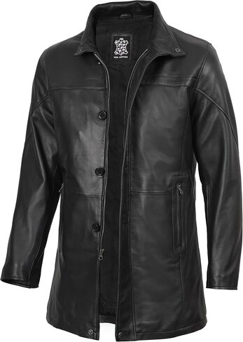 Blingsoul Leather Car Coats For Men - Real lambskin Jacket Mens in Kuwait
