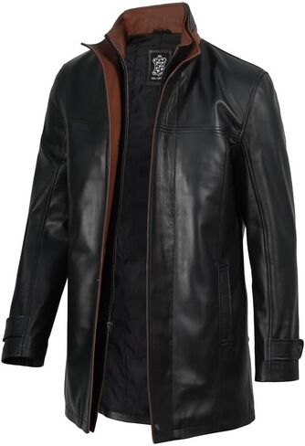Blingsoul Leather Car Coats For Men - Real lambskin Jacket Mens in Kuwait