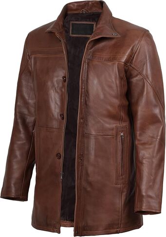Blingsoul Leather Car Coats For Men - Real lambskin Jacket Mens in Kuwait