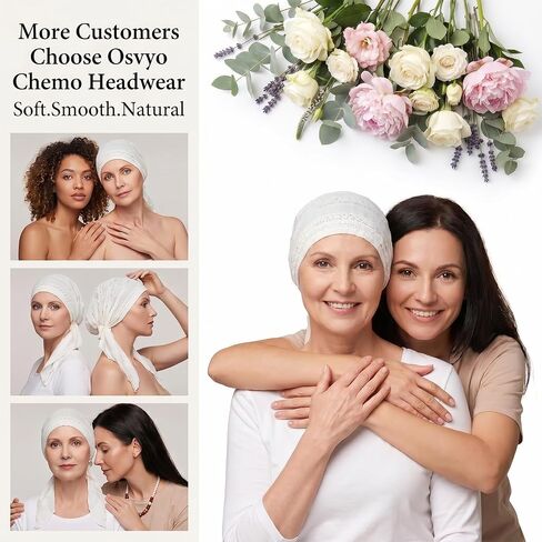 Gjinxi 1 PCS Chemo Headwear for Women, Pre-Tied Headwrap Head Scarf Slip On Turbans Soft Hats Chemo Beanie Cotton Coverings Scarves Lightweight Hair Loss Head Skull Cap White in Saudi Arabia