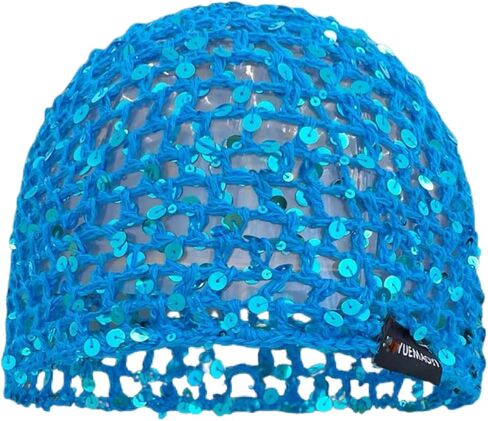 Summer Glitter Sequin Beanie Hollow Out Crochet Hat for Boho Beach Party in Saudi Arabia