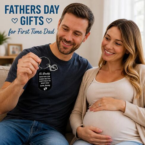 Fathers Day First Time Dad Gifts, Dad To Be Gifts Keychain, Expecting Fathers Day Gift for Men, Pregnancy Announcement for Daddy from Baby, Baby Reveal Gift for Expecting Father in Saudi Arabia