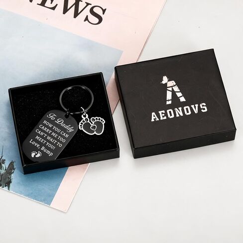 Fathers Day First Time Dad Gifts, Dad To Be Gifts Keychain, Expecting Fathers Day Gift for Men, Pregnancy Announcement for Daddy from Baby, Baby Reveal Gift for Expecting Father in Saudi Arabia