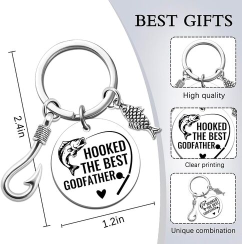 Godfather Proposal Gifts The Godfather Gift from Godchild Funny Gifts for Godfathers Keychain Godparents Proposal Gift Baptismal Birthday Christmas Ideas Will You Be My Godfathers Keyring in Kuwait