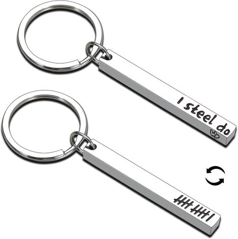 11th Anniversary Steel Gift for Women Men, 11 Year Anniversarys Wedding Gifts for Couple, Steel Anniversary Keychain Gifts for Him Her, 11th Anniversarys Gift for Husband Wife Boyfriend Girlfriend in Kuwait