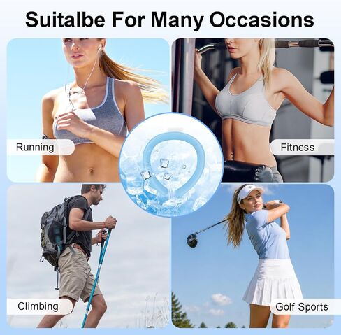 Reusable Neck Cooling Tube 2 Pack with Insulated Bag & Ice Pack – Wearable Neck Cooler for Hot Weather, Outdoor Work, Sports – 4 Times Extended Cooling, Portable Ice Ring for Neck in Kuwait