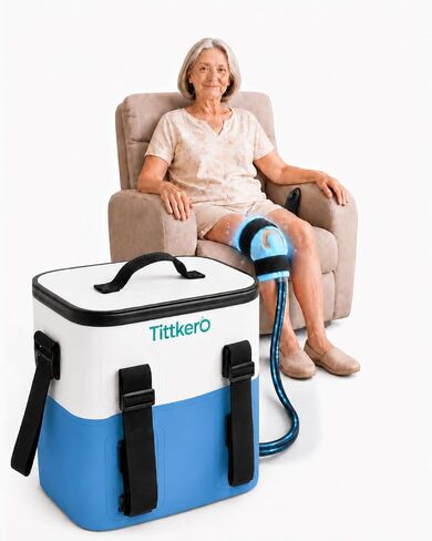 Ice Machine for Knee After Surgery with Continuous Cold Circulation, Cold Therapy Machine, Ice Therapy Machine with Physical Compression Quiet Pump for Shoulder, Hips,Ankles, Feet Pain Relief Recovery in Saudi Arabia