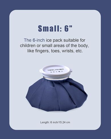 Ice Pack for Injuries Reusable, Ice Bags Reusable Hot Water Bag for Pain Relief, Hot & Cold Therapy Ice Bag, No-Leak Elastic Breathable Ice Cold Pack, Size 6" 2Pcs in Saudi Arabia