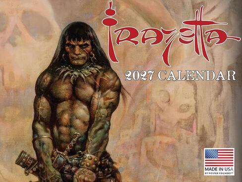 Frank Frazetta Calendar 2025 Fantasy Art Monthly Wall Calender 12 Month | American Made In The USA in Kuwait