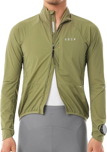 GRC Cycling Bike Jackets for Men, Packable Rain Jackets with Two-way Zipper, Waterproof Reflective Windbreaker for Outdoor in Saudi Arabia