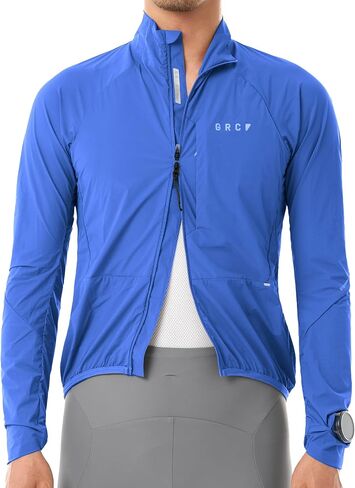 GRC Cycling Bike Jackets for Men, Packable Rain Jackets with Two-way Zipper, Waterproof Reflective Windbreaker for Outdoor in Saudi Arabia