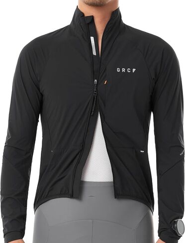 GRC Cycling Bike Jackets for Men, Packable Rain Jackets with Two-way Zipper, Waterproof Reflective Windbreaker for Outdoor in Saudi Arabia