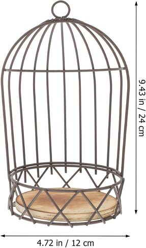 Decorative Black Birdcage Flower Rack Metal Adornment for Dining Table Home Decor Candlestick Stand for Table Festival Decoration in Kuwait
