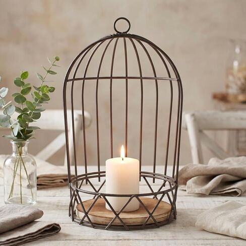 Decorative Black Birdcage Flower Rack Metal Adornment for Dining Table Home Decor Candlestick Stand for Table Festival Decoration in Kuwait