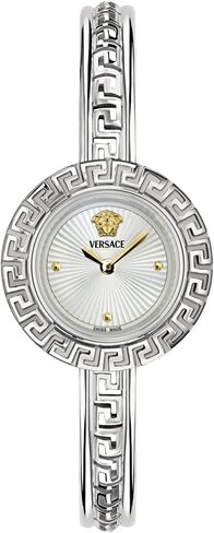 Versace La Greca Collection Luxury Womens Watch Timepieces with a Silver Bracelet and Dial Featuring a Stainless Steel Case in Kuwait