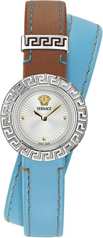 Versace La Greca Collection Luxury Womens Watch Timepieces with a Silver Bracelet and Dial Featuring a Stainless Steel Case in Kuwait
