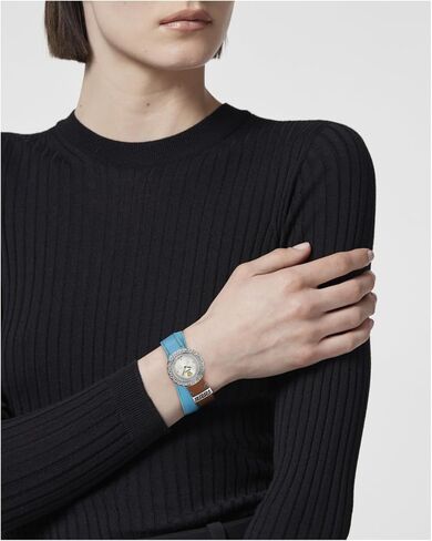 Versace La Greca Collection Luxury Womens Watch Timepieces with a Silver Bracelet and Dial Featuring a Stainless Steel Case in Kuwait