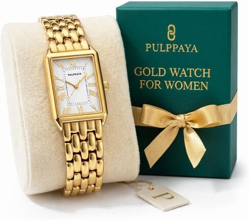Gold Watch for Women, Small Dainty Vintage Luxury Watches, Reloj para Mujer, Waterproof Rectangle Woman Mini Watch in Saudi Arabia