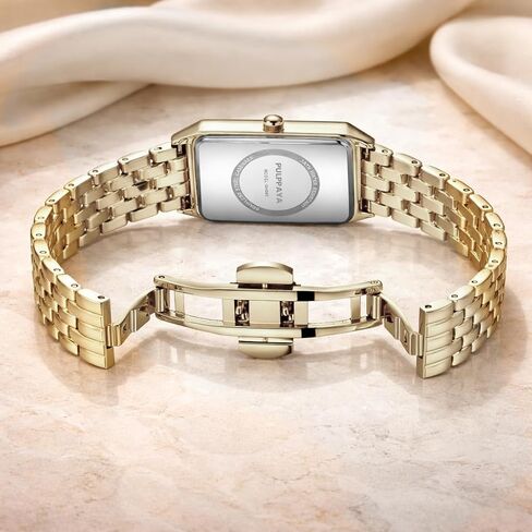Gold Watch for Women, Small Dainty Vintage Luxury Watches, Reloj para Mujer, Waterproof Rectangle Woman Mini Watch in Saudi Arabia