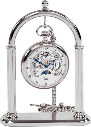 Pocket Watch Display Stand Full Arch Chrome Metal Holder for Pocket Watches, Antique Clocks, & Collectibles -Chrome finish ( Watch Not Included ) in Kuwait