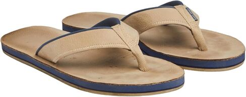 Hari Mari- Pier- Men's Classic Pebbled Nubuck Leather Flip Flop with a Zigzag Deco Strap- No Break Ins, Firm Arch Support, and Cupped Heel in Saudi Arabia
