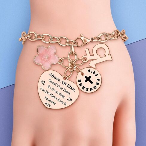 15 Year Old Girl Bracelet 15th Birthday Bracelet Gift for Girl Women Daughter 15 Year Old Girls Gifts Christian 15th Birthday Gift for Granddaughter Sister Niece Stainless Steel Bracelets Christmas in Kuwait