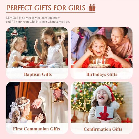 925 Sterling Silver Cross Bracelet for Girls - Faith Cross Bracelets for Kids Small Dainty Inspirational Jewelry Gifts, Baptism Birthday First Communion Easter in Saudi Arabia