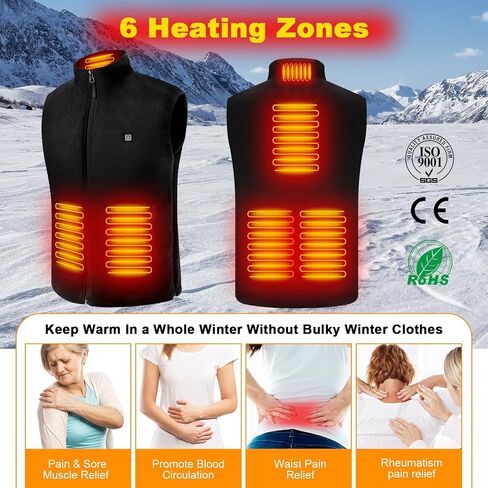 Heated Vest with Battery Pack Included, Warming Polar Fleece Smart Heating Vests in Saudi Arabia