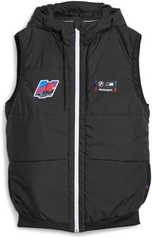 PUMA Mens Bmw M Motorsport Statement Race Vest Athletic Outerwear Casual Full Zip - Black in Kuwait