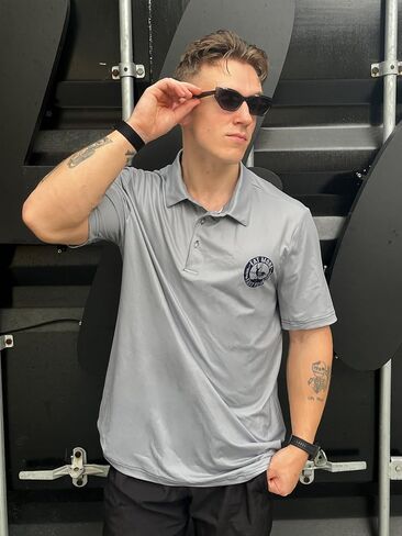 Men's Patriotic Print Polo Shirt, Tough Guy Slogan Graphic, Short Sleeve, Casual Slim Fit, Summer Daily Top in Saudi Arabia