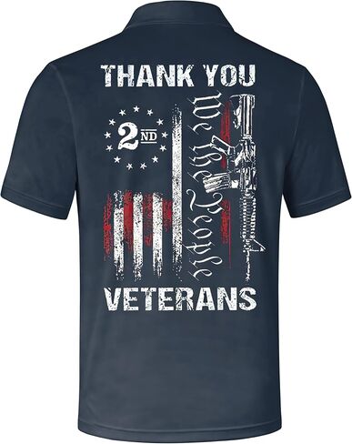 Men's Patriotic Print Polo Shirt, Tough Guy Slogan Graphic, Short Sleeve, Casual Slim Fit, Summer Daily Top in Saudi Arabia