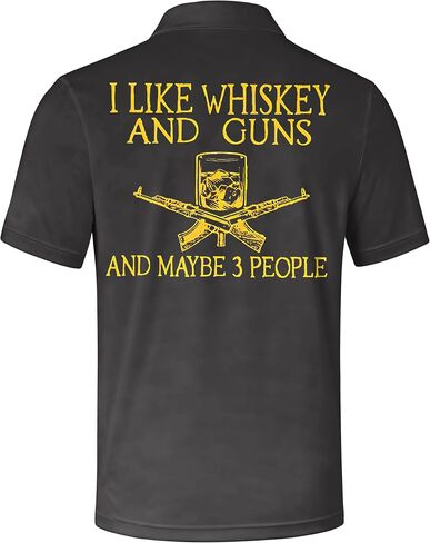 Men's Patriotic Print Polo Shirt, Tough Guy Slogan Graphic, Short Sleeve, Casual Slim Fit, Summer Daily Top in Saudi Arabia