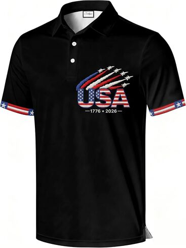 Men's Golf Polo Shirt, Funny Character Graphic Print, All-Over Print, Short Sleeve, Regular Fit in Saudi Arabia