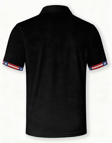 Men's Golf Polo Shirt, Funny Character Graphic Print, All-Over Print, Short Sleeve, Regular Fit in Saudi Arabia