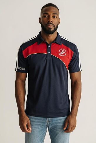 Malham USA Polo Shirt - Officially Licensed USMC Shirt for Men - Navy in Saudi Arabia
