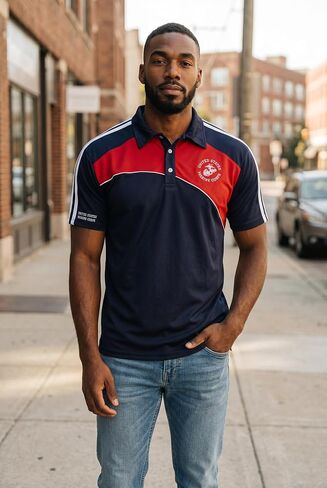 Malham USA Polo Shirt - Officially Licensed USMC Shirt for Men - Navy in Saudi Arabia