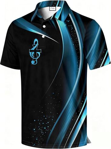 Men's Golf Polo Shirt, Faith Cross Print, Short Sleeve, Christian Graphic All-Over Print, Regular Fit in Kuwait